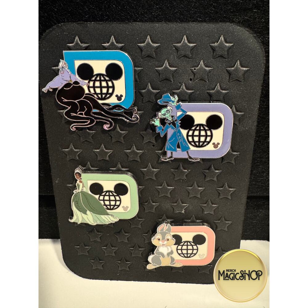 Walt Disney World Pin Hidden Mickey Retro D Logo Set Of 4 2025 Pins